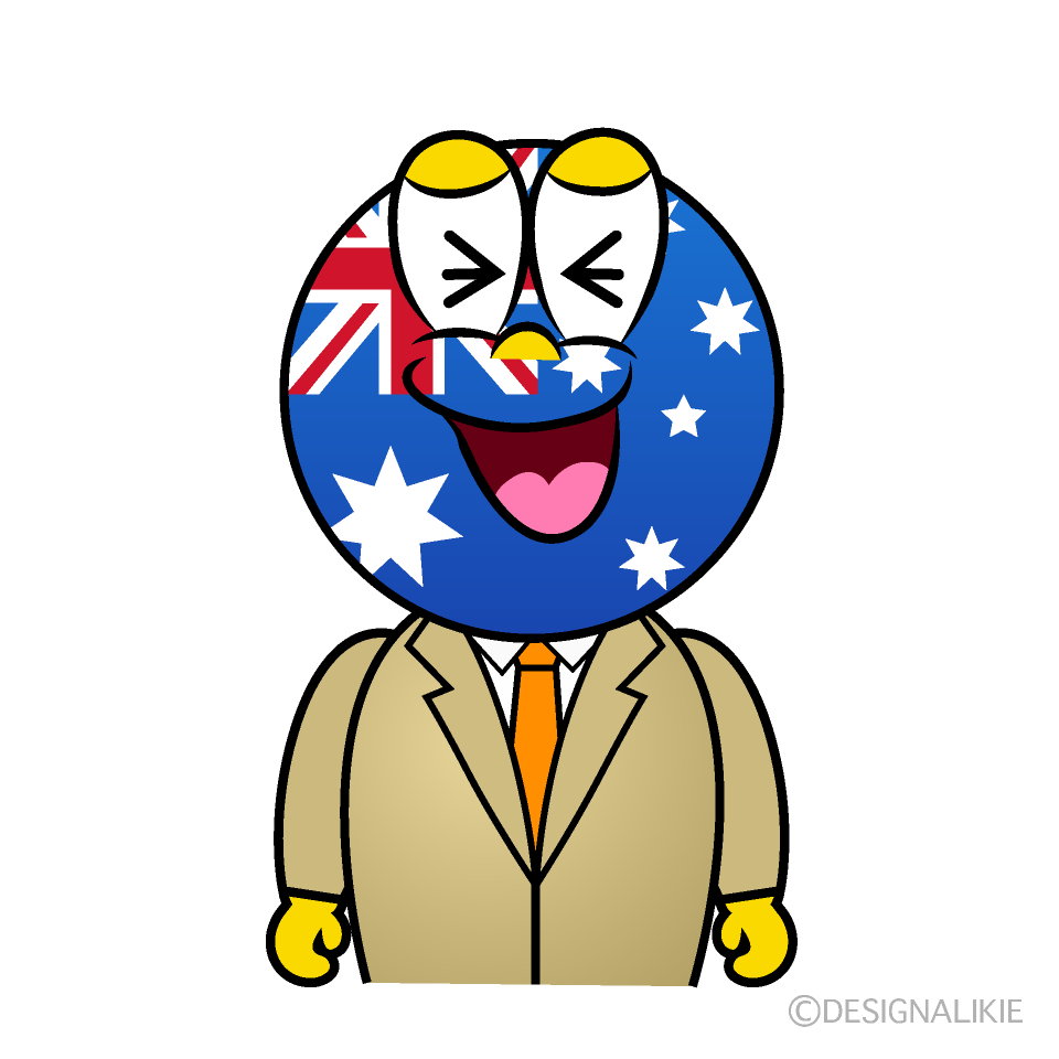 Laughing Australian Cartoon Character Image