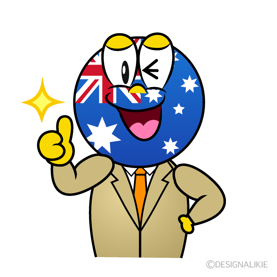 Thumbs up Australian Cartoon Character Image