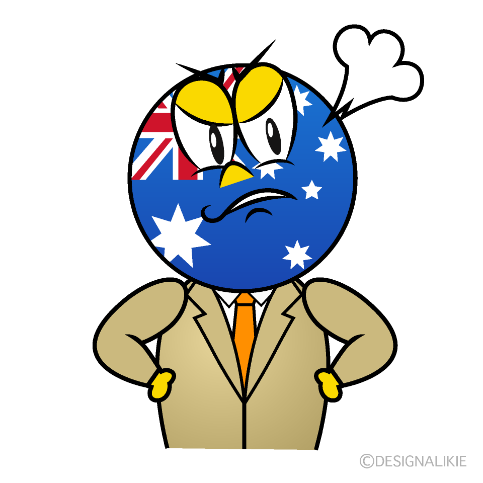 Angry Australian Cartoon Character Image