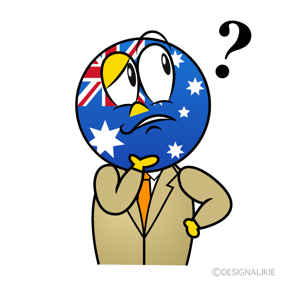 Thinking Australian Cartoon Character Image