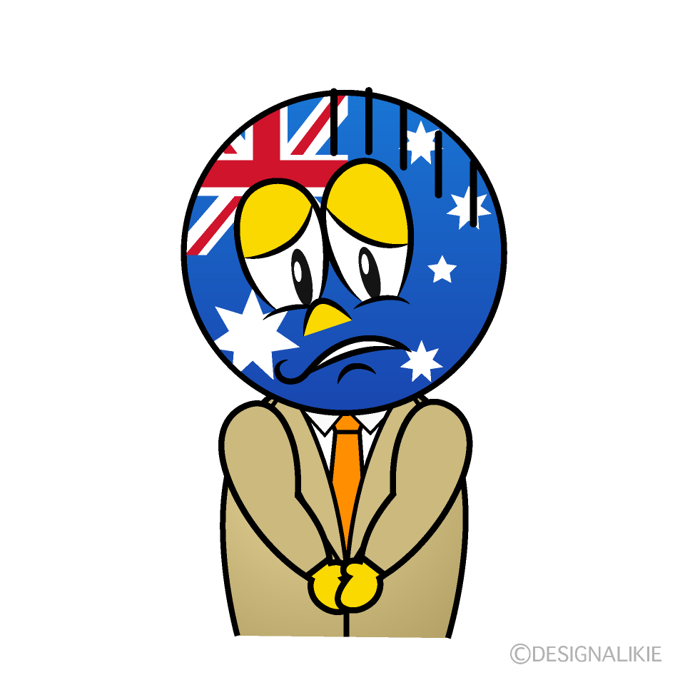 Depressed Australian Cartoon Character Image