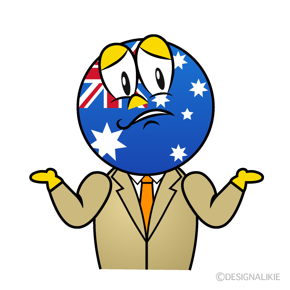 Troubled Australian Cartoon Character Image