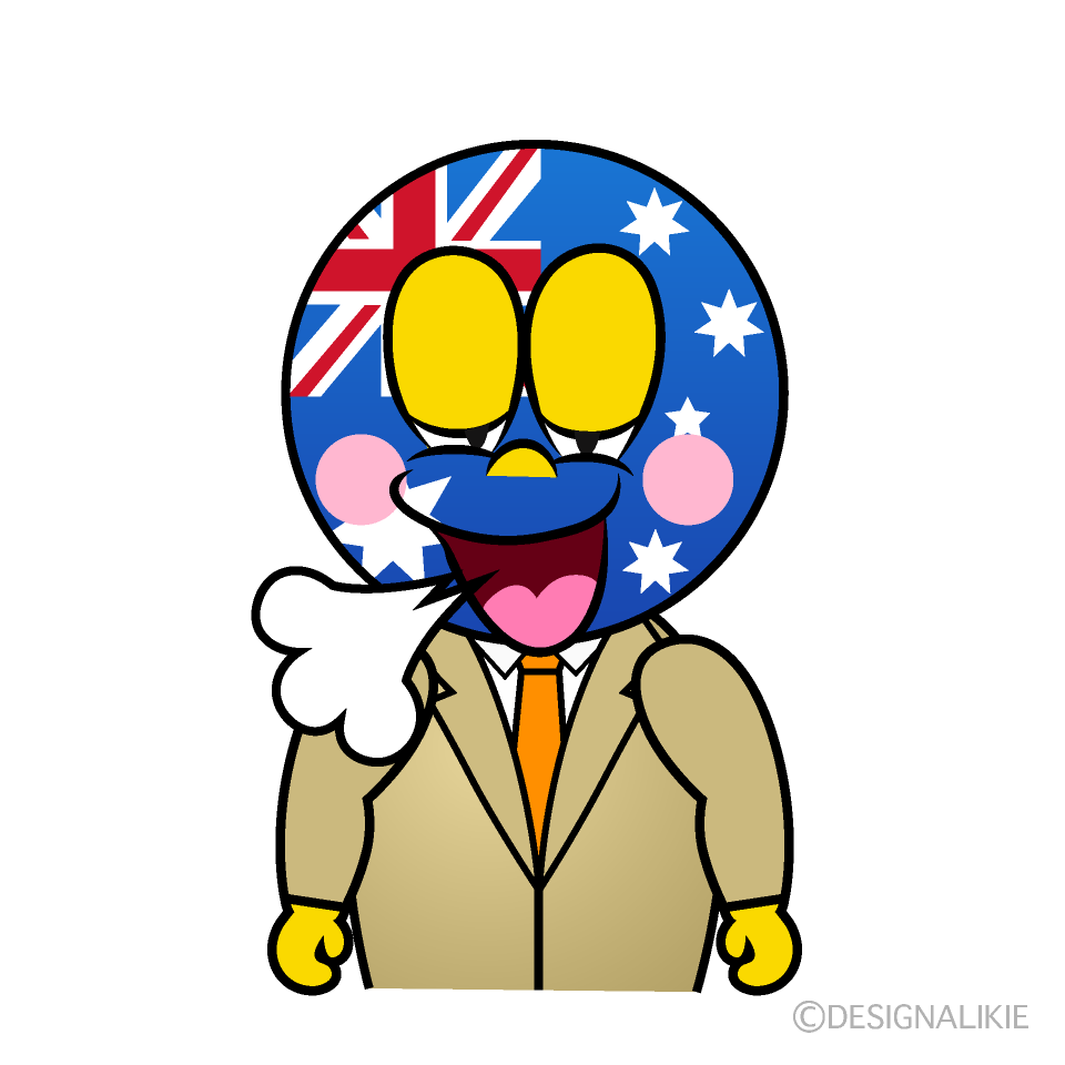 Relaxing Australian Cartoon Character Image