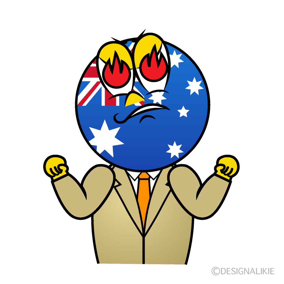 Enthusiasm Australian Cartoon Character Image