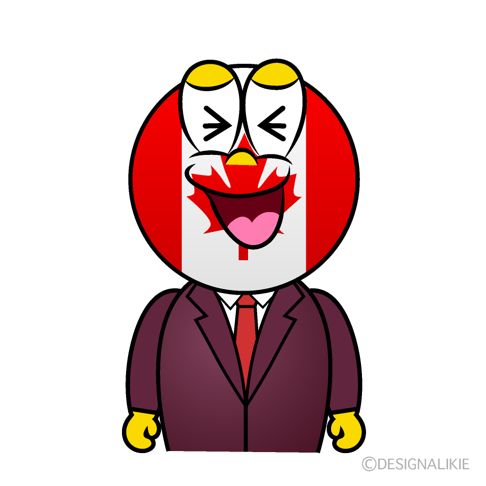 Laughing Canadian Cartoon Character Image