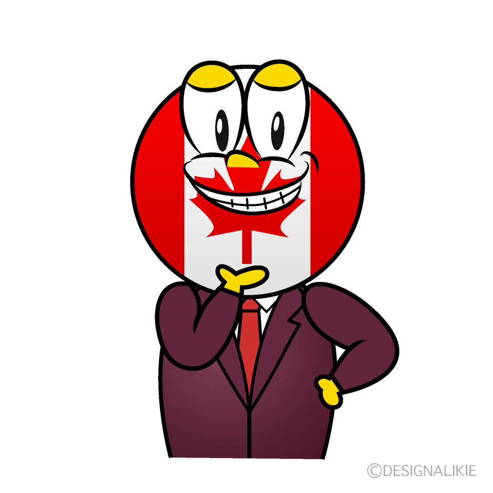 Grinning Canadian Cartoon Character Image