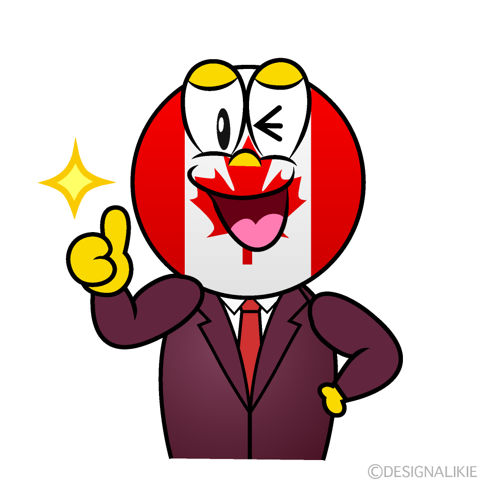 Thumbs up Canadian Cartoon Character Image