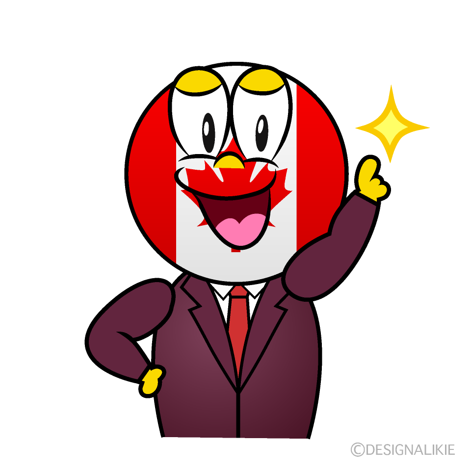 Posing Canadian Cartoon Character Image