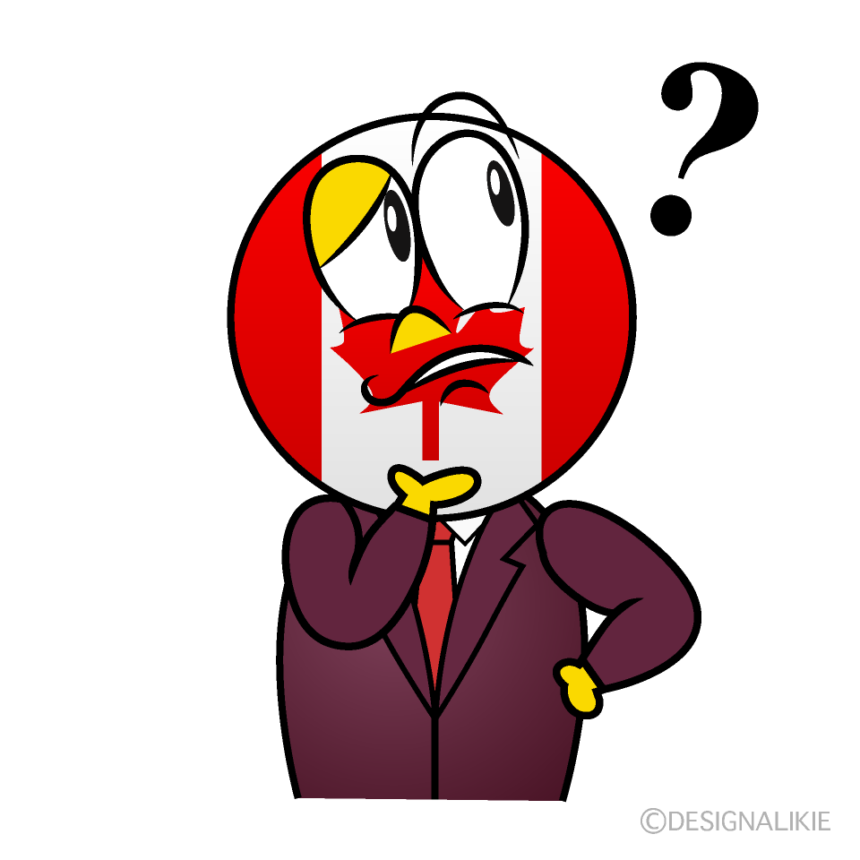 Thinking Canadian Cartoon Character Image