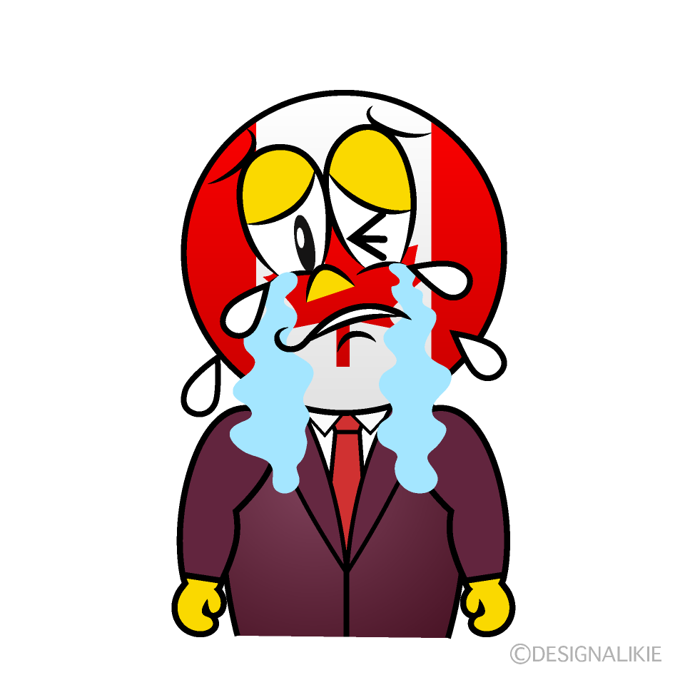 Crying Canadian Cartoon Character Image