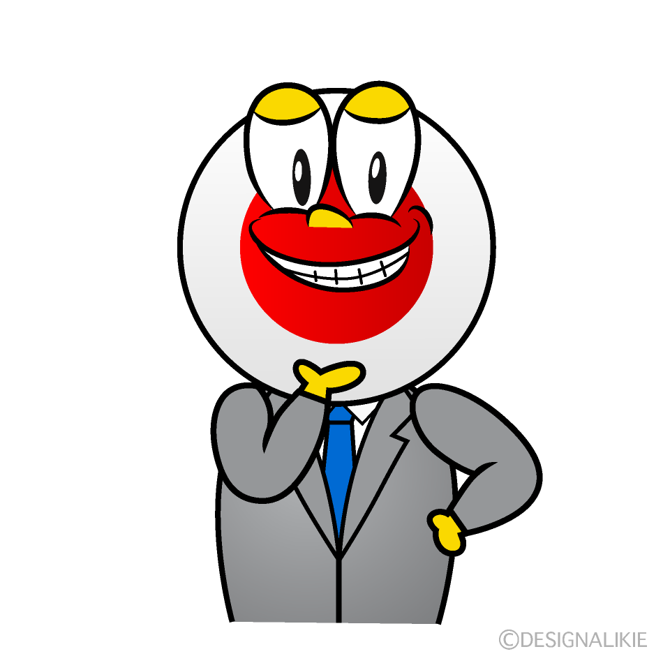 Grinning Japanese Cartoon Character Image