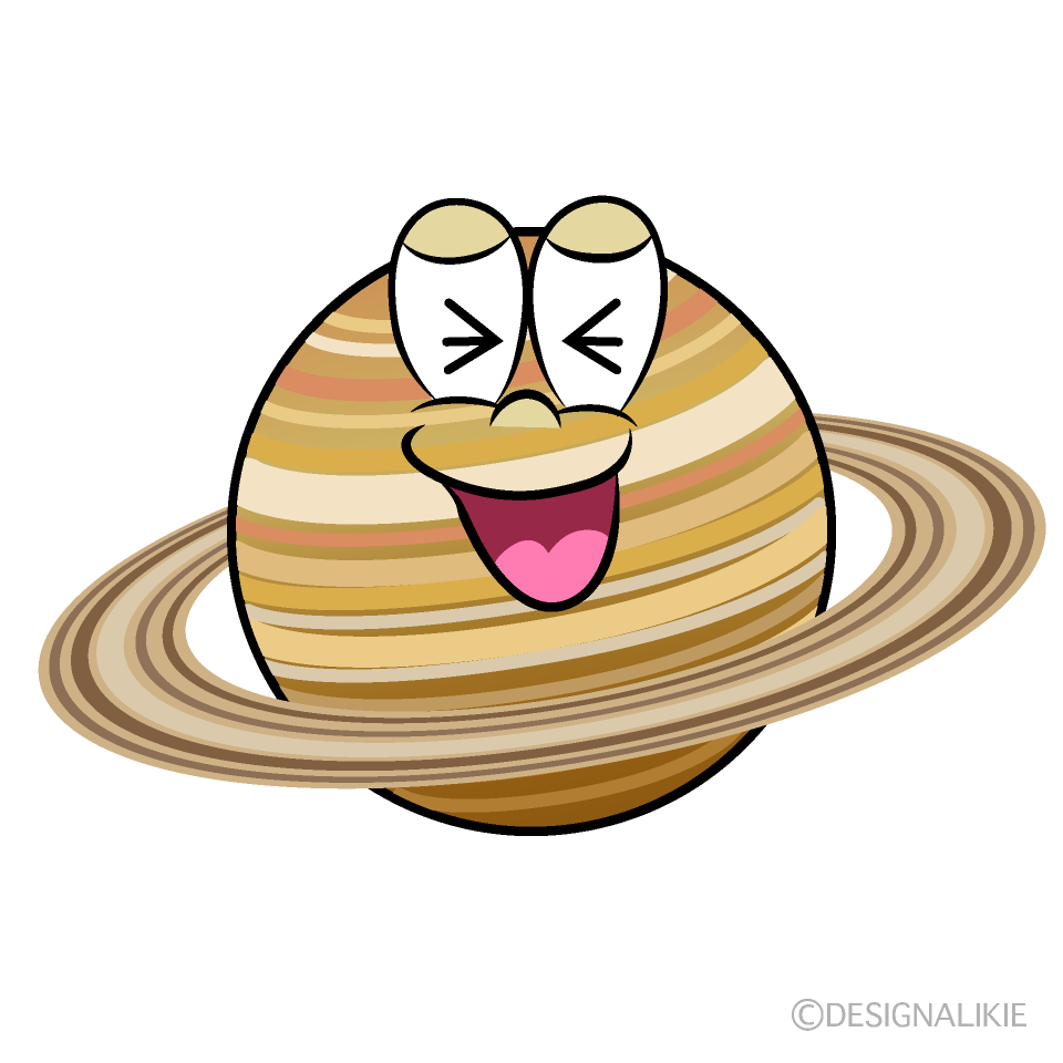 Laughing Saturn Cartoon Character Image