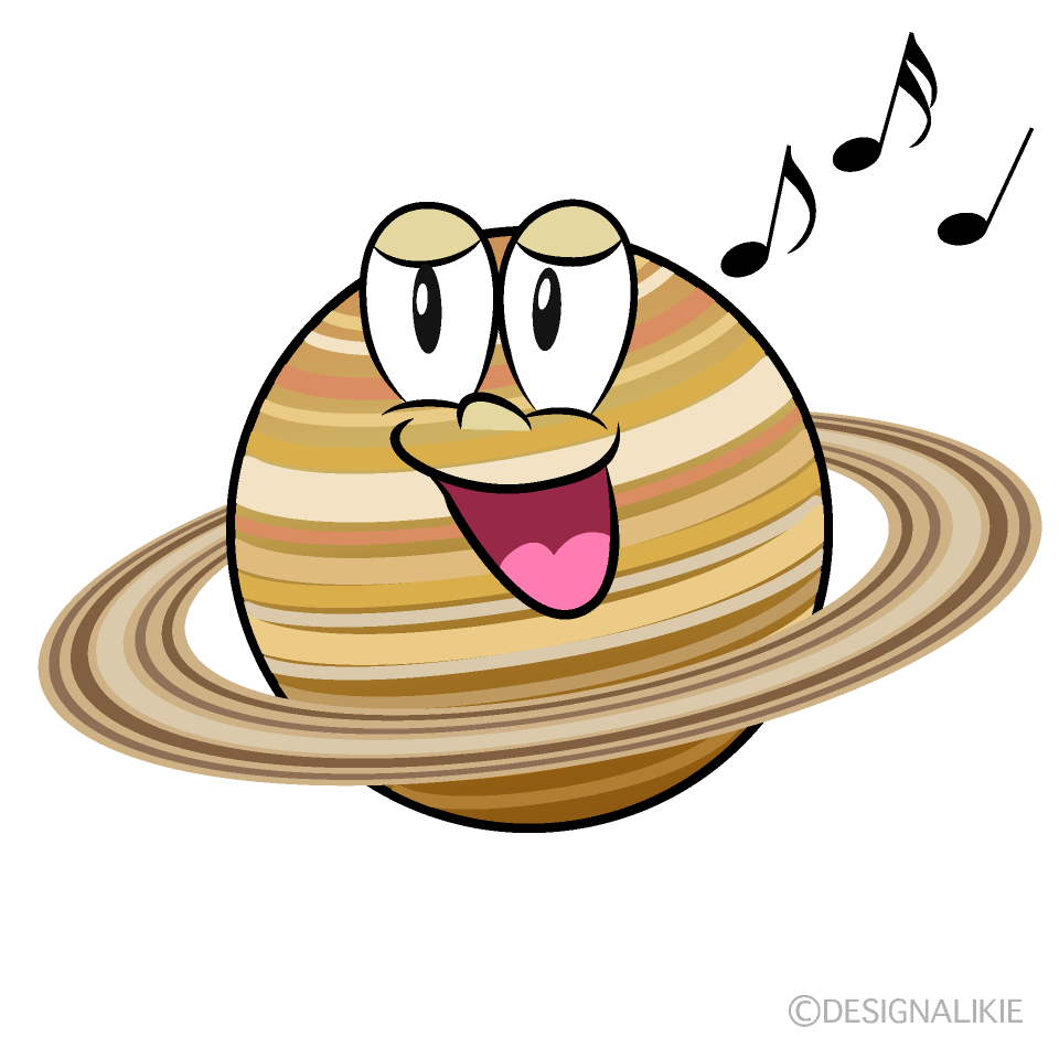 Singing Saturn Cartoon Character Image