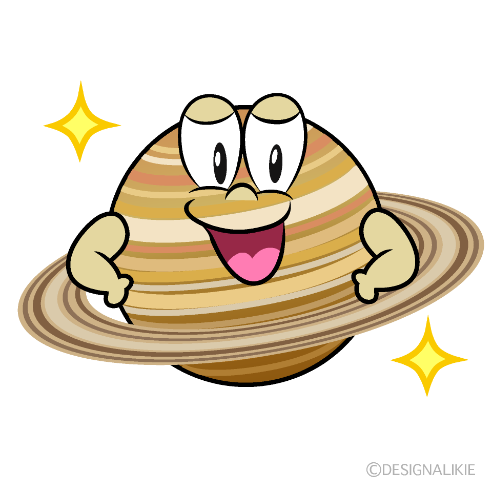 Glitter Saturn Cartoon Character Image