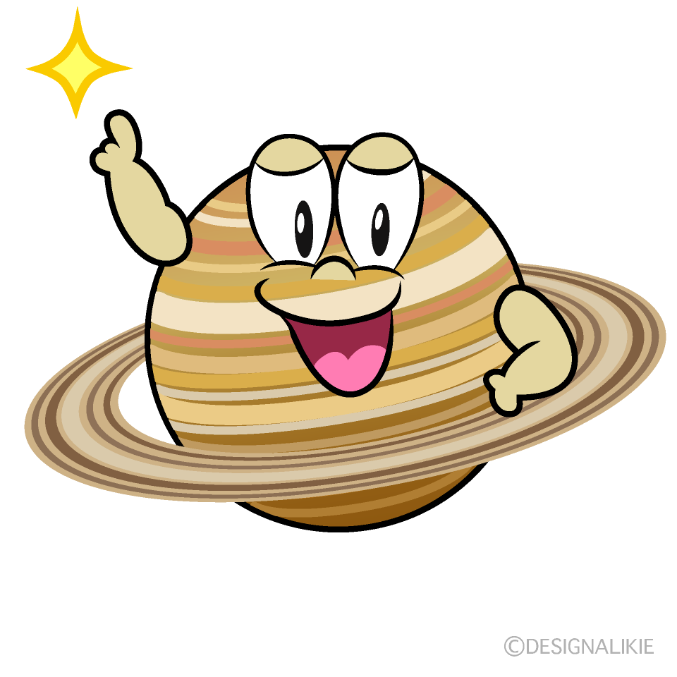 Posing Saturn Cartoon Character Image