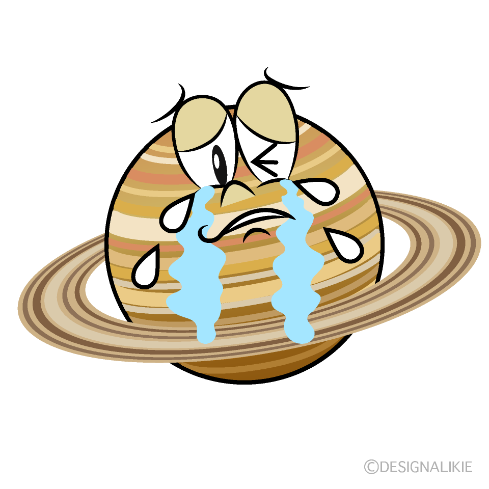 Crying Saturn Cartoon Character Image