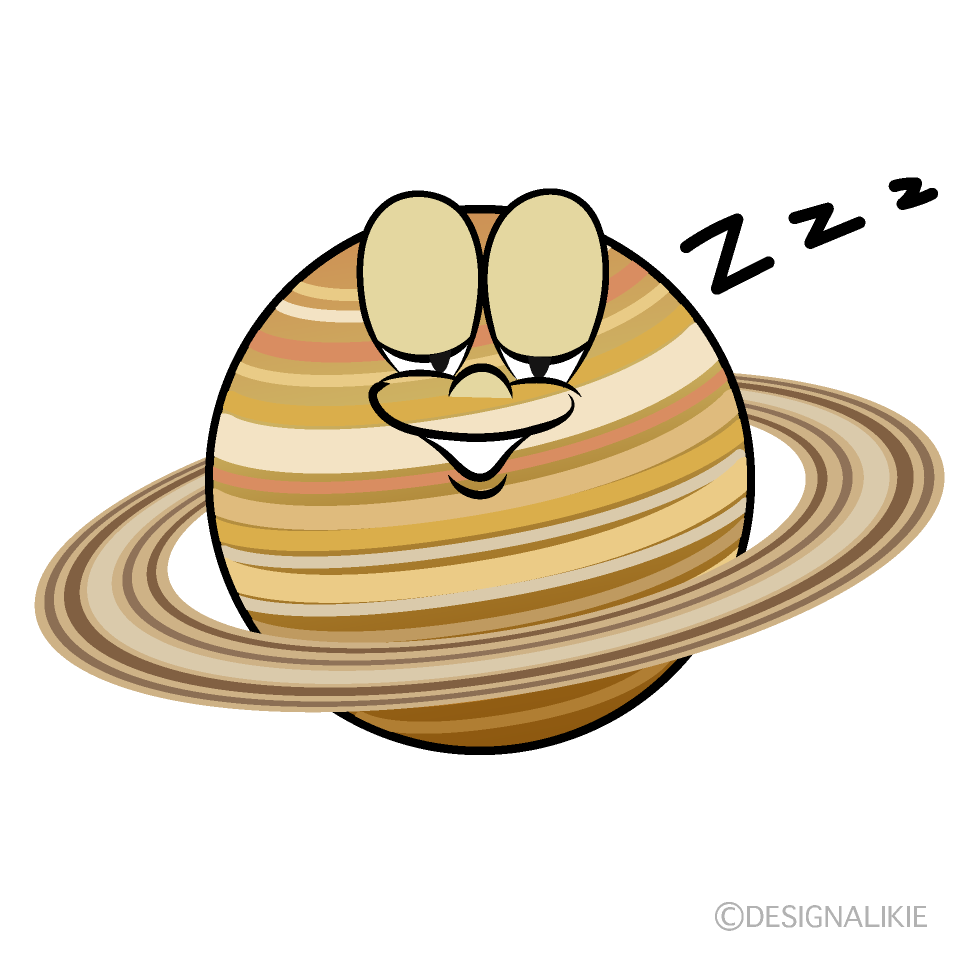 Sleeping Saturn Cartoon Character Image