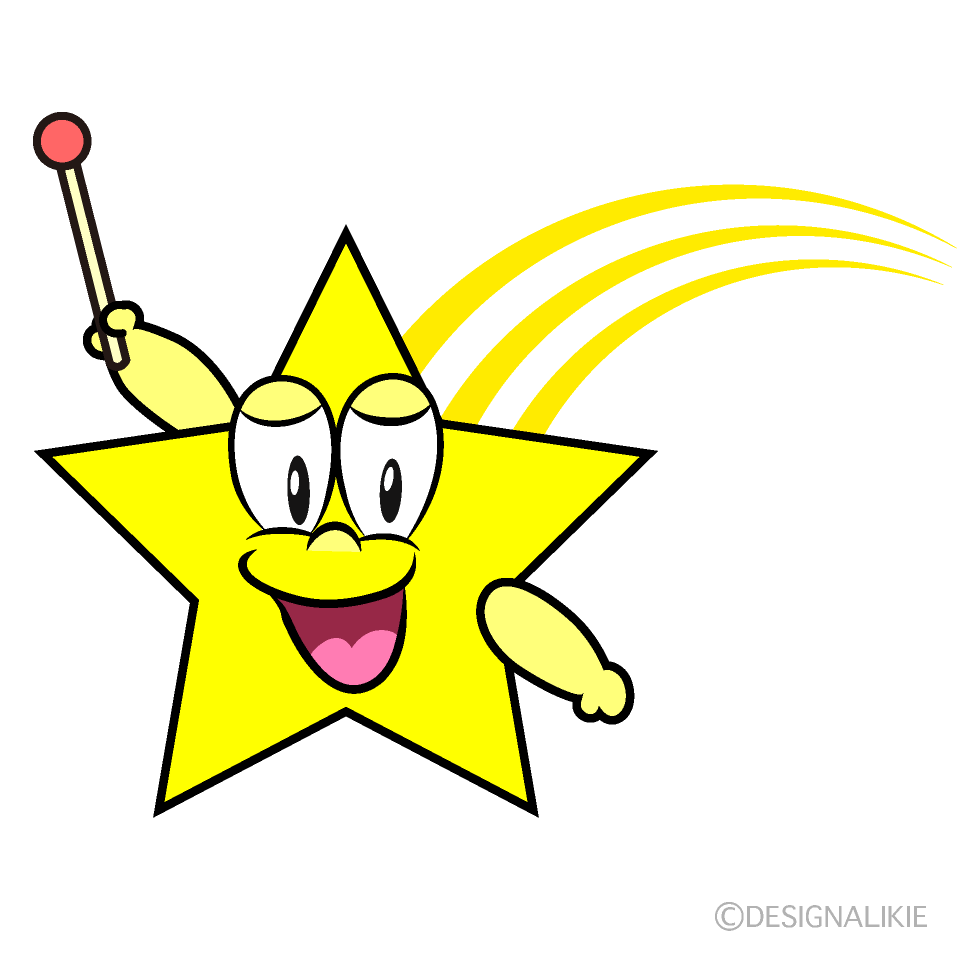 Speaking Shooting Star Cartoon Character Image