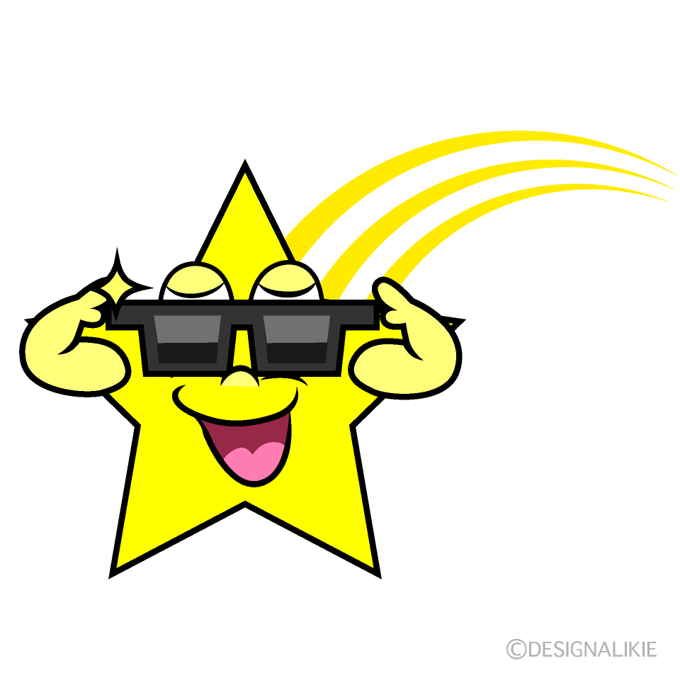 Cool Shooting Star Cartoon Character Image