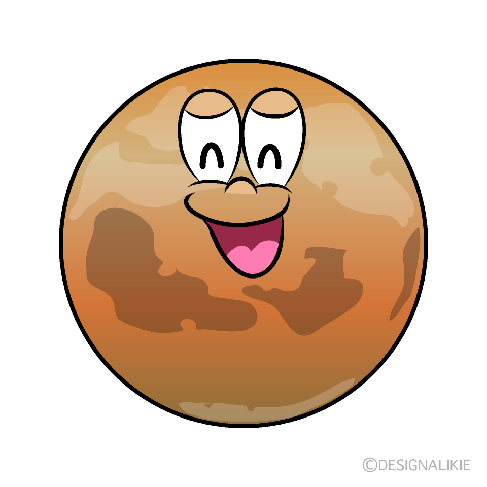 Smiling Mars Cartoon Character Image