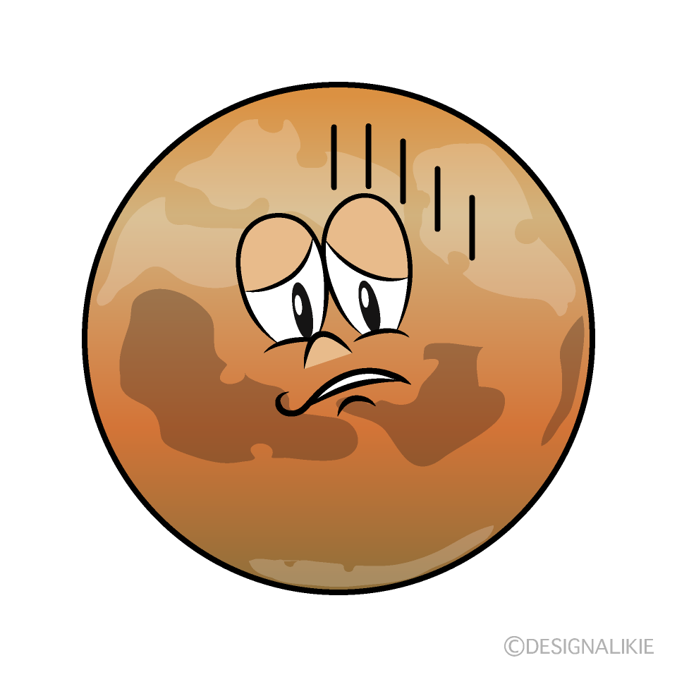 Depressed Mars Cartoon Character Image