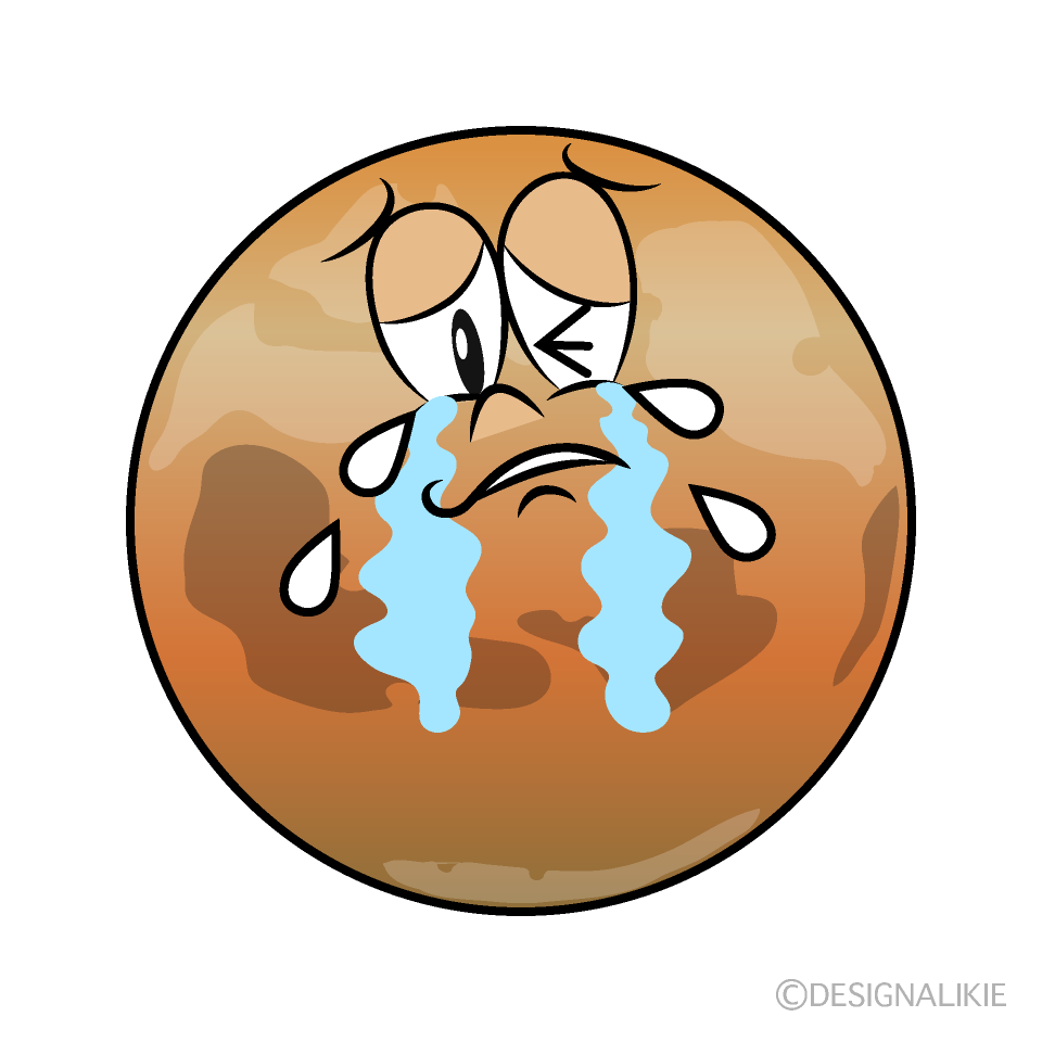 Crying Mars Cartoon Character Image