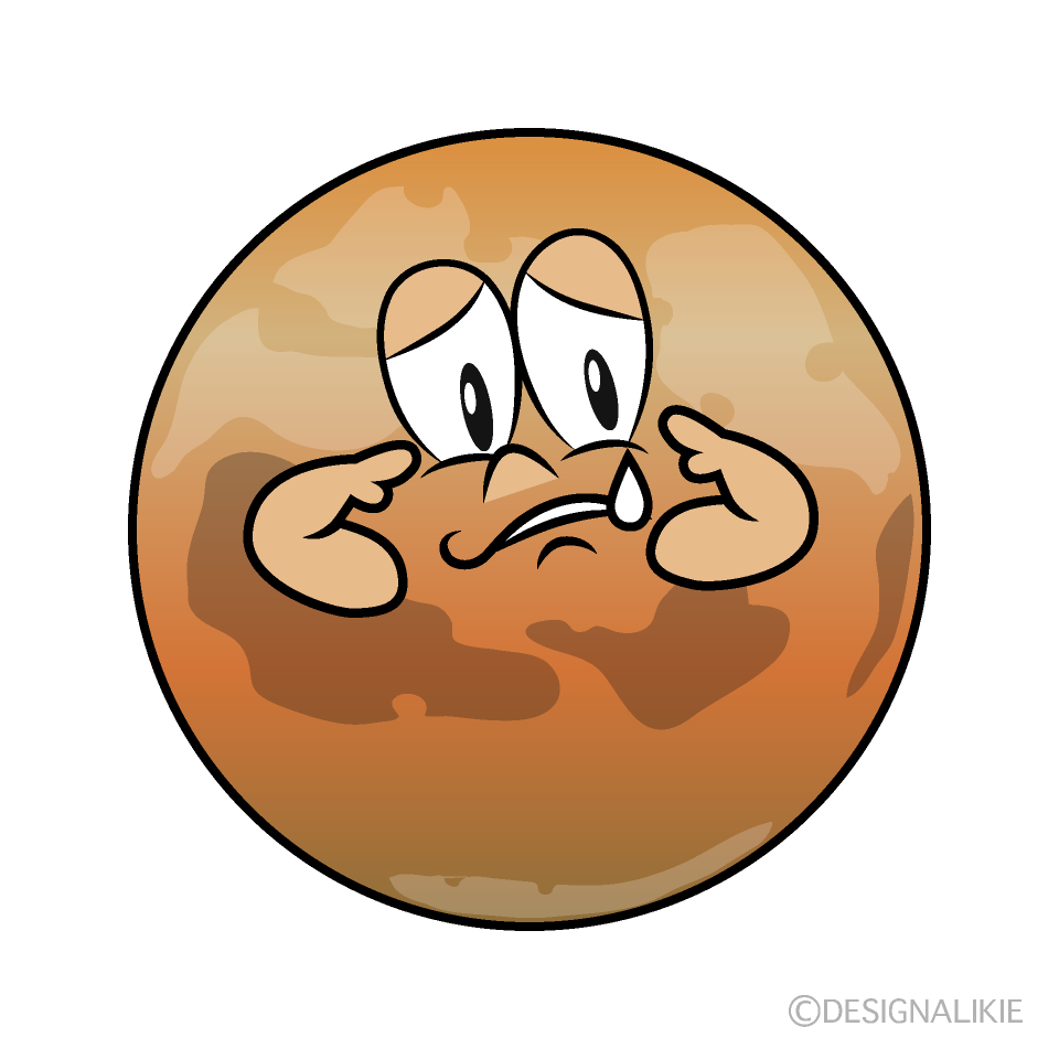 Sad Mars Cartoon Character Image