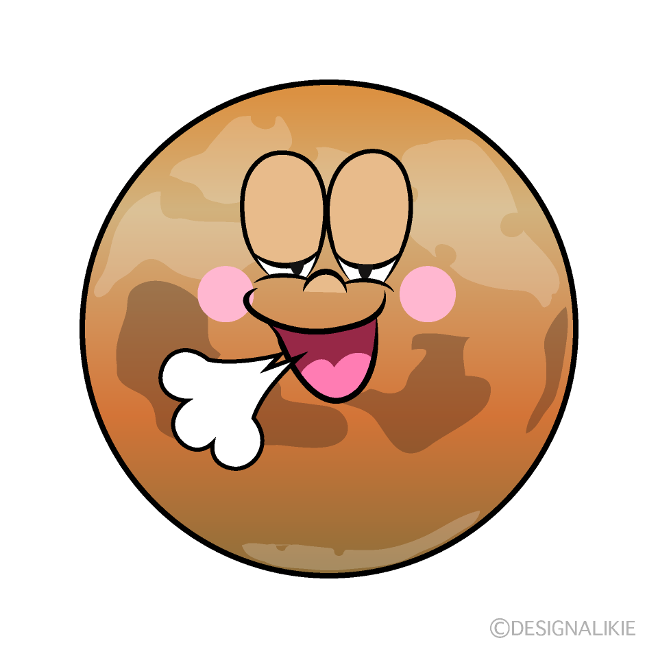 Relaxing Mars Cartoon Character Image