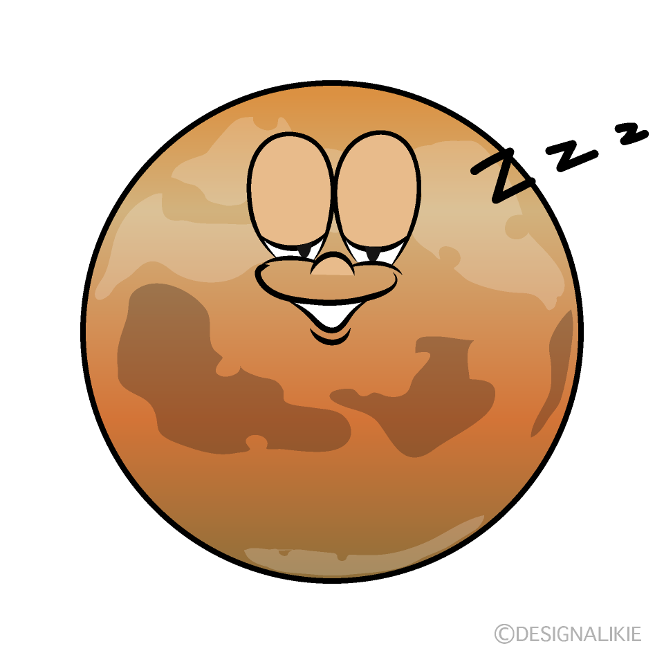 Sleeping Mars Cartoon Character Image