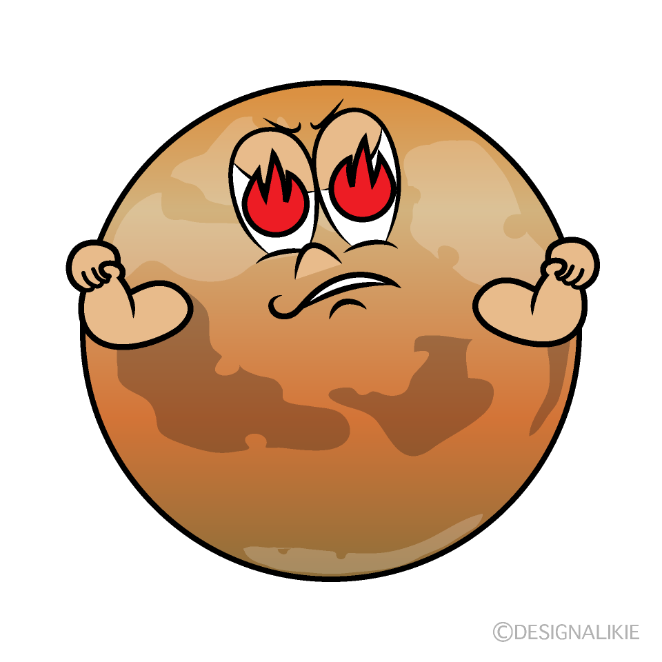 Enthusiasm Mars Cartoon Character Image