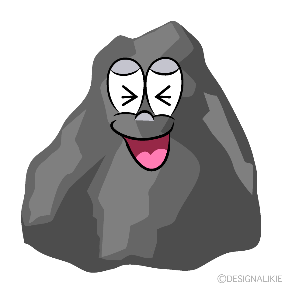 Laughing Rock Cartoon Character Image