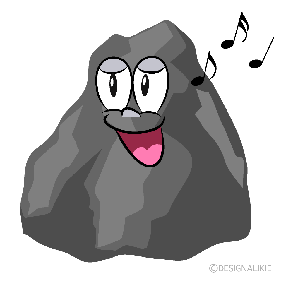 Singing Rock Cartoon Character Image