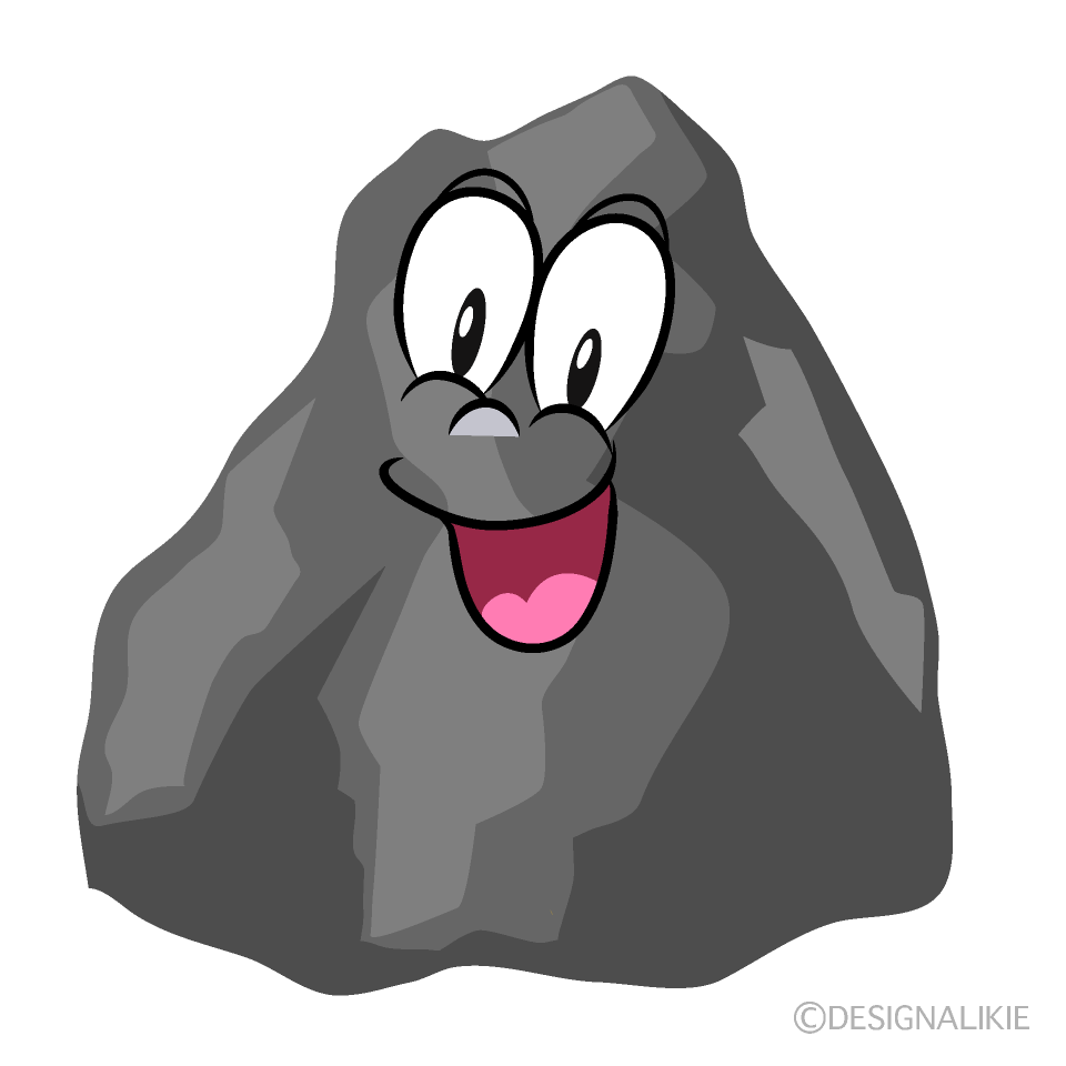 Surprising Rock Cartoon Character Image