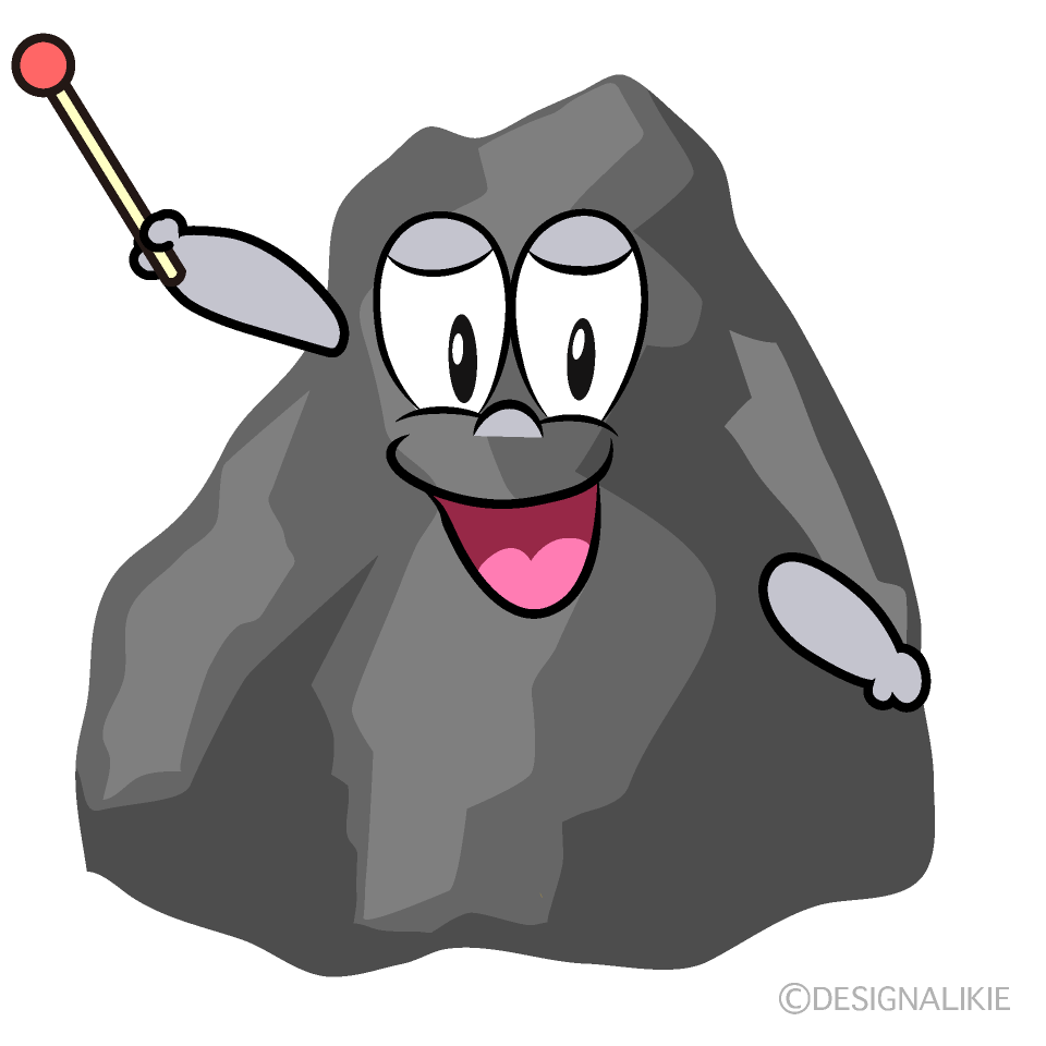 Speaking Rock Cartoon Character Image