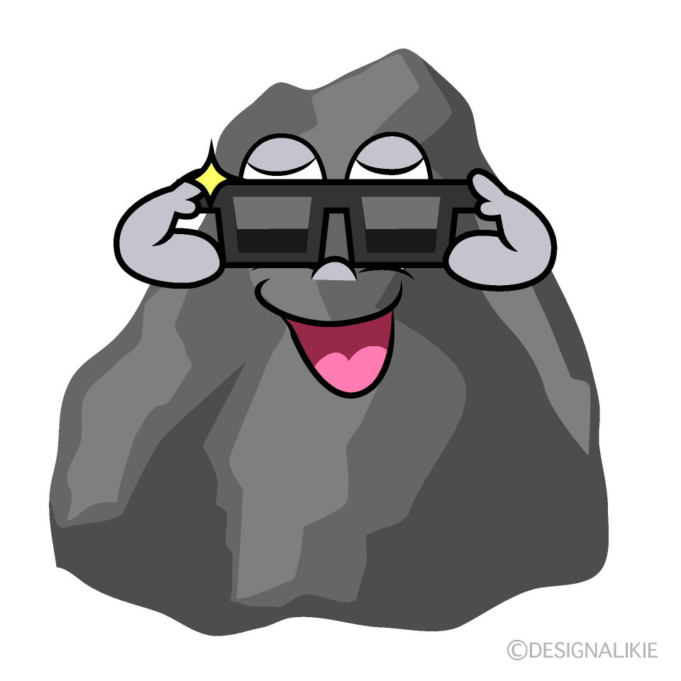 Cool Rock Cartoon Character Image