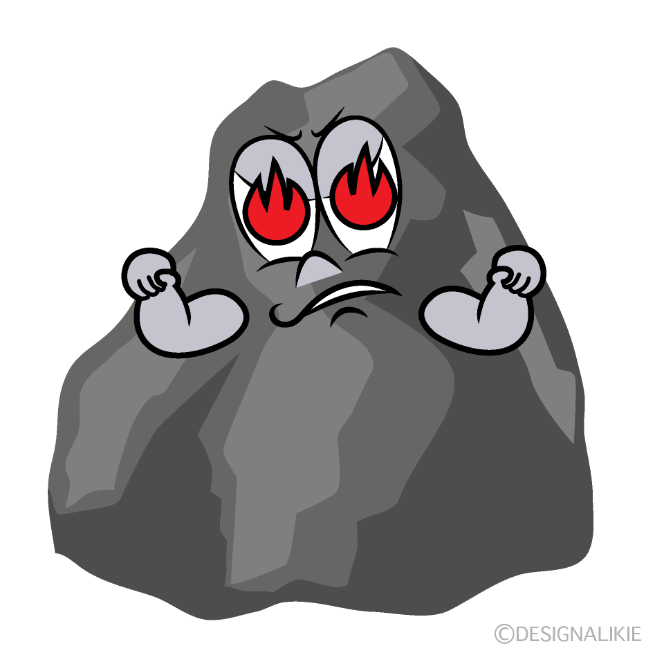 Enthusiasm Rock Cartoon Character Image