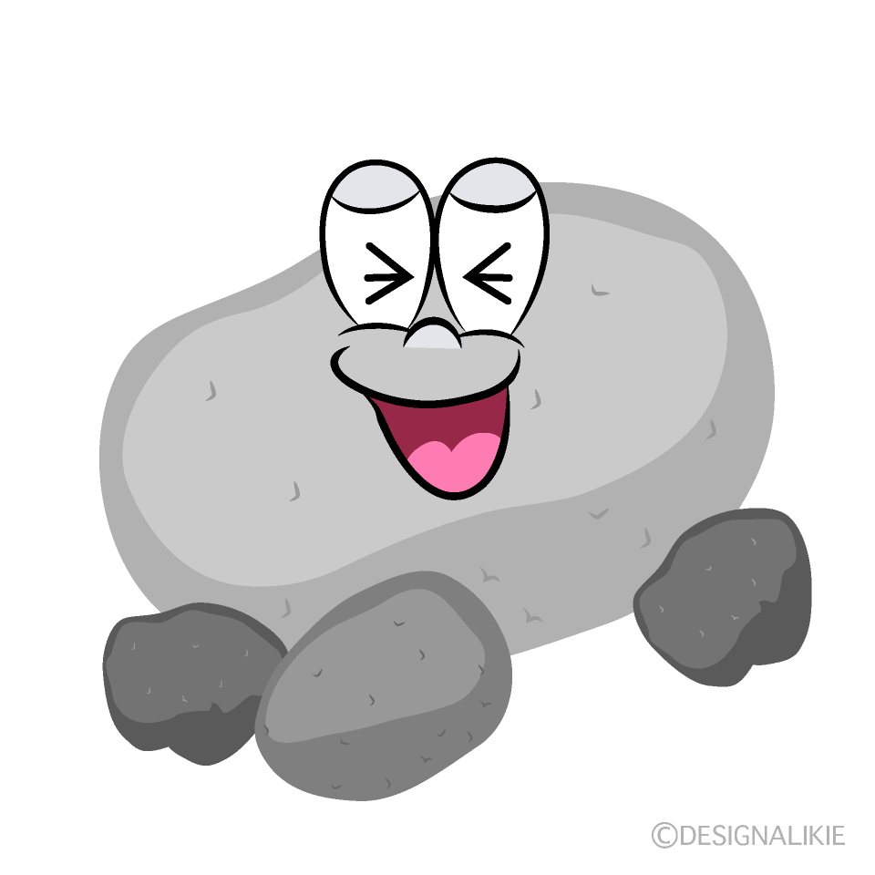 Laughing Stone Cartoon Character Image