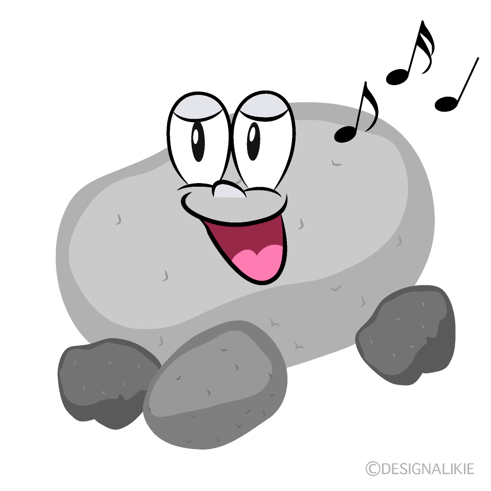 Singing Stone Cartoon Character Image