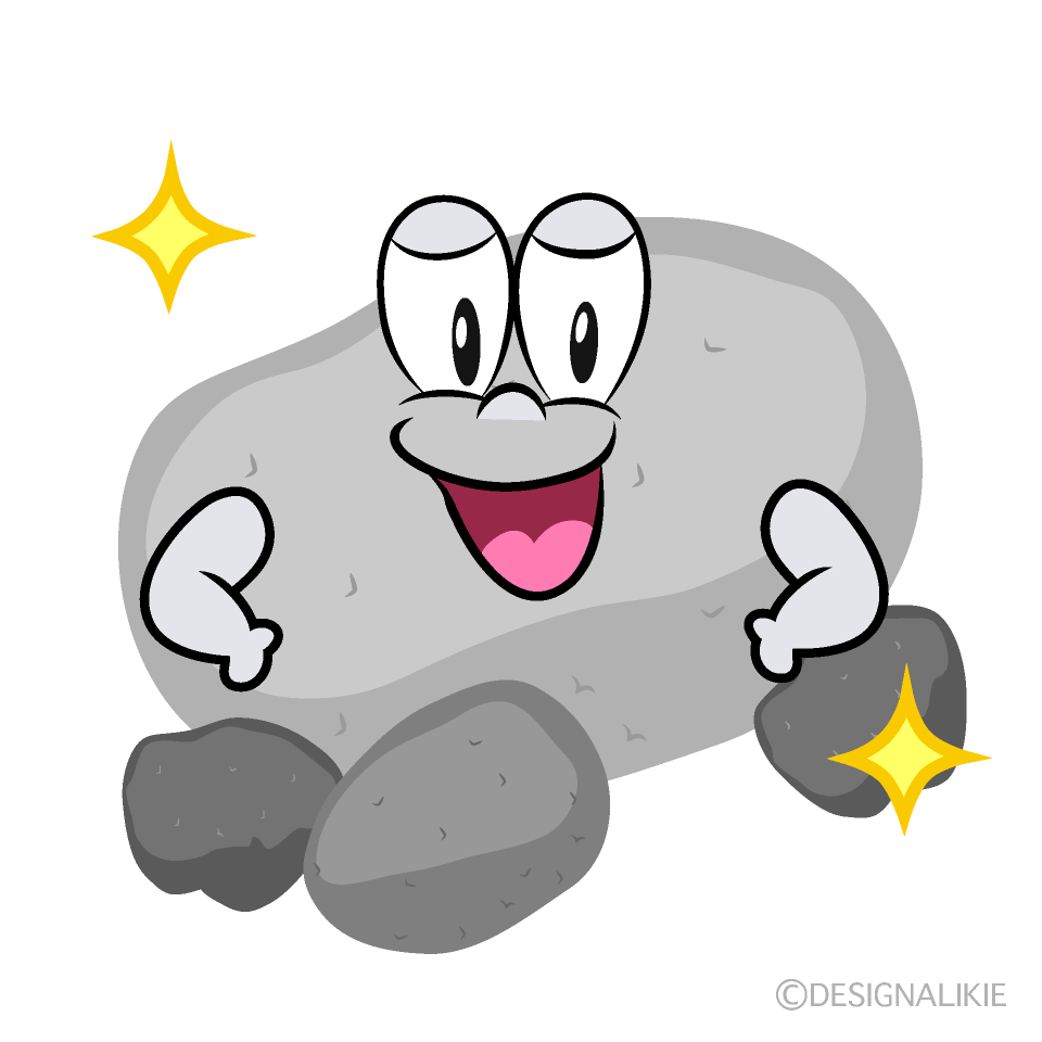 Glitter Stone Cartoon Character Image