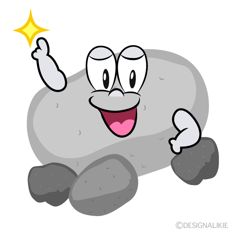 Posing Stone Cartoon Character Image