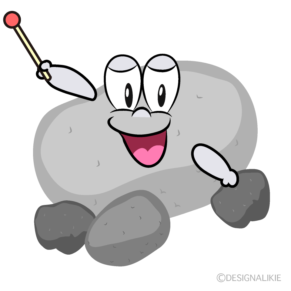 Speaking Stone Cartoon Character Image