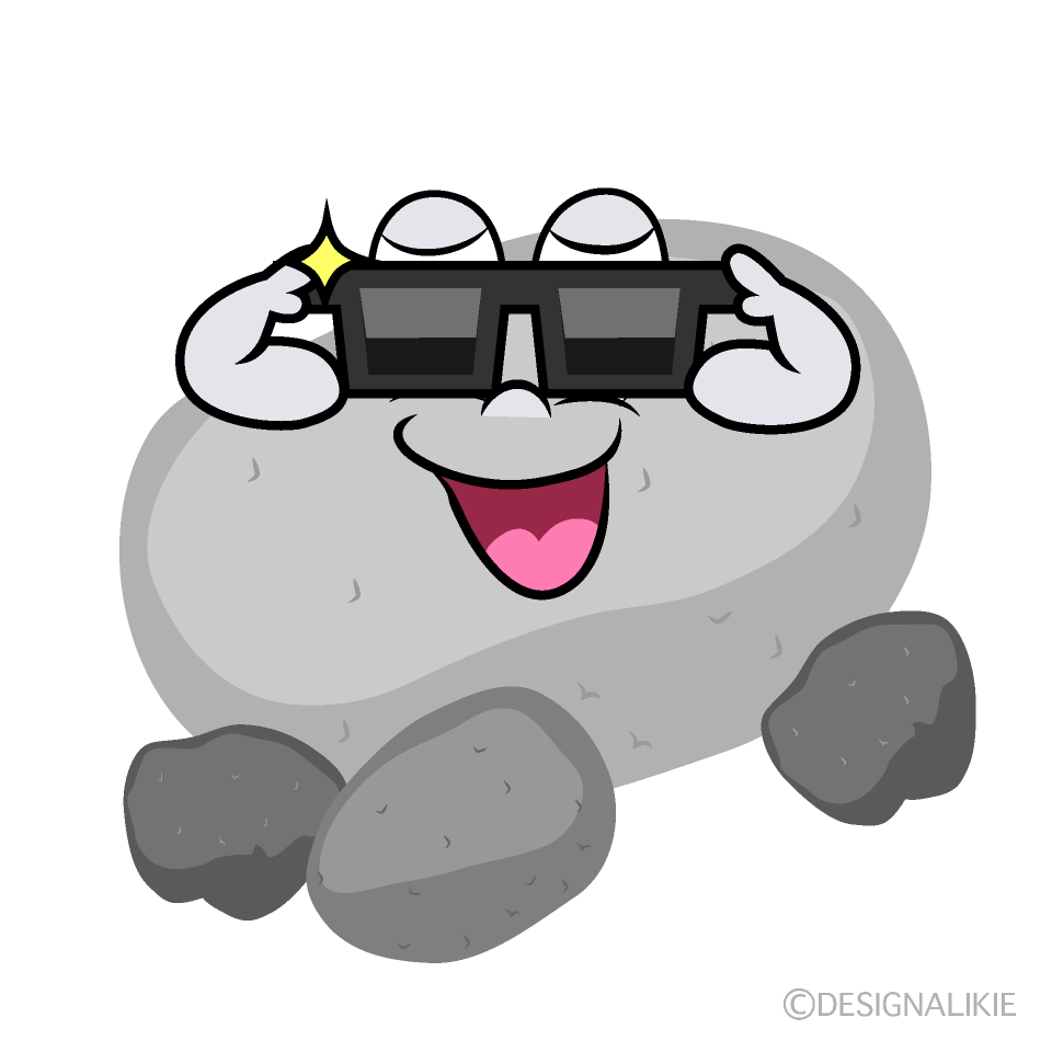 Cool Stone Cartoon Character Image