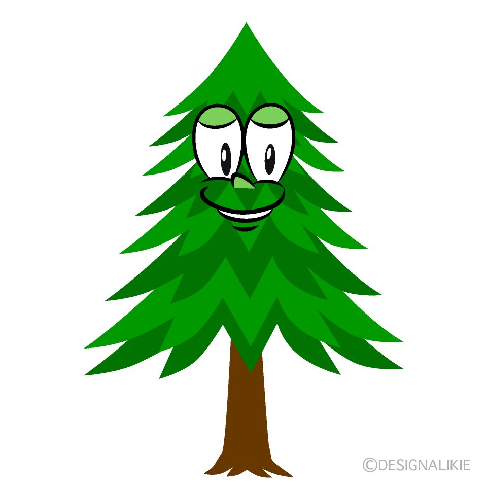 Pine Tree Cartoon Character Image