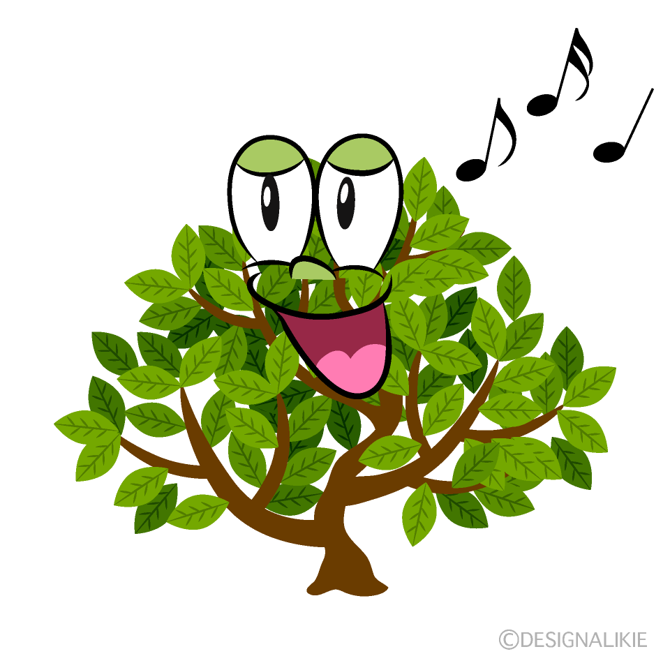 Singing Shrub Cartoon Character Image