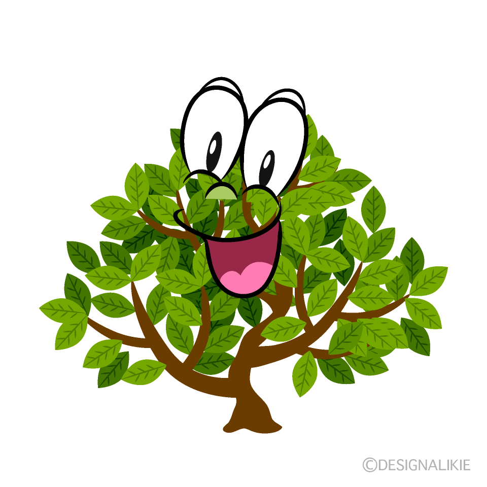 Surprising Shrub Cartoon Character Image