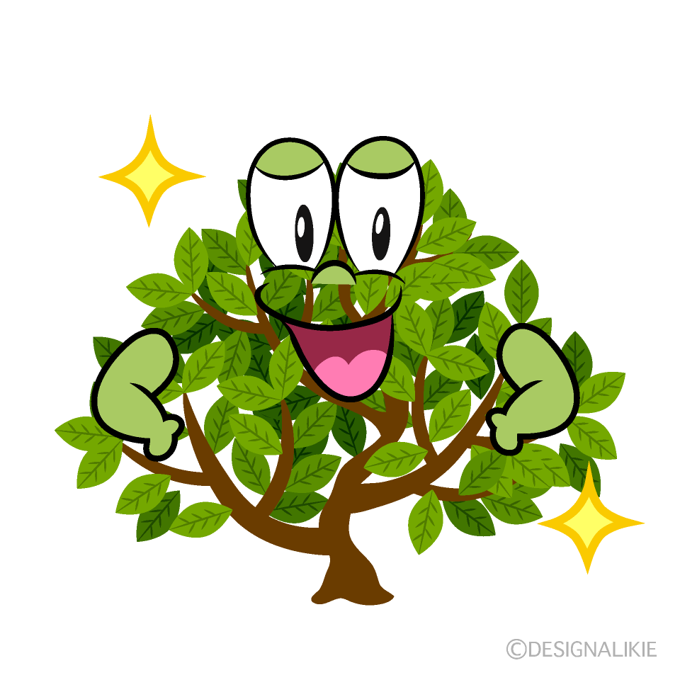 Glitter Shrub Cartoon Character Image