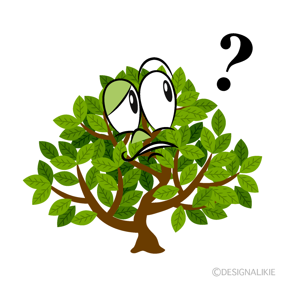 Thinking Shrub Cartoon Character Image