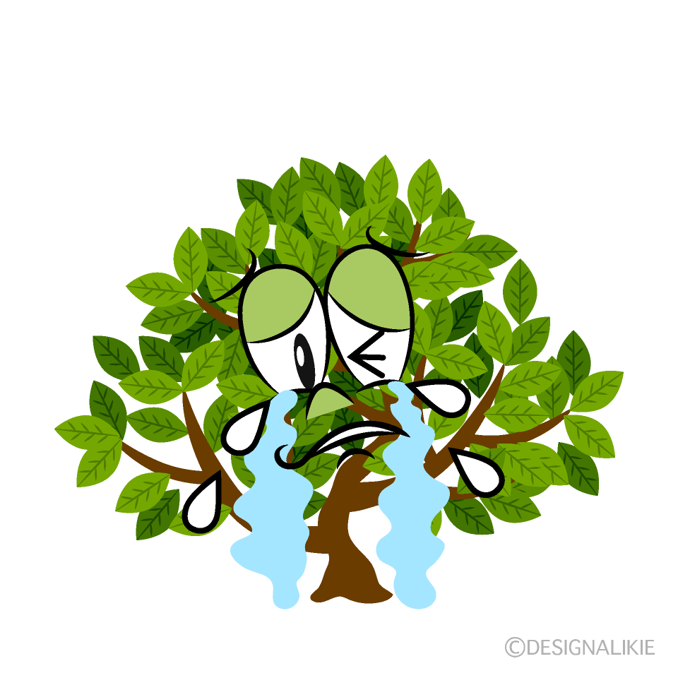 Crying Shrub Cartoon Character Image