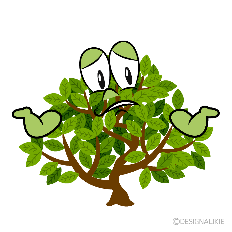 Troubled Shrub Cartoon Character Image