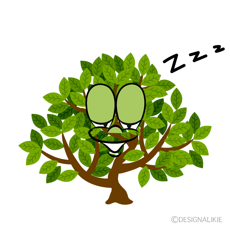 Sleeping Shrub Cartoon Character Image